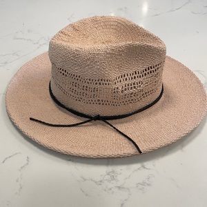WOMENS STRAW HAT - pale pink. Anthropologie